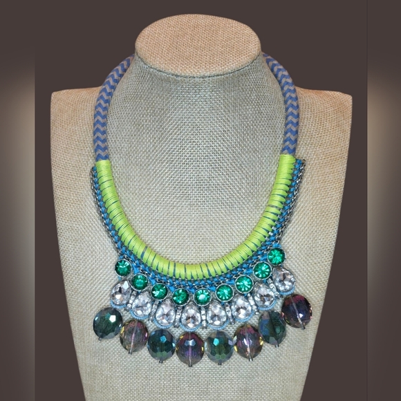 Lydell Nyc Jewelry - Lydell NYC Statement Necklace with Glass Rhinestones